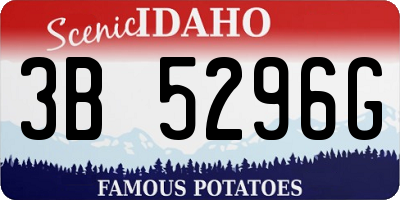 ID license plate 3B5296G