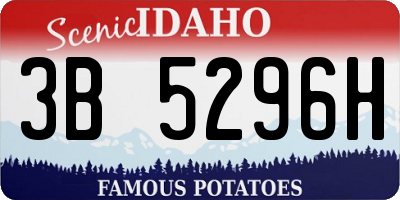 ID license plate 3B5296H