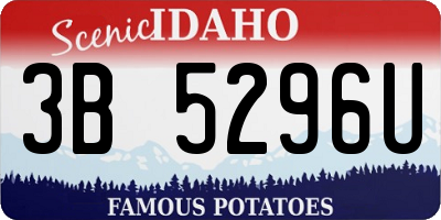 ID license plate 3B5296U