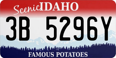ID license plate 3B5296Y