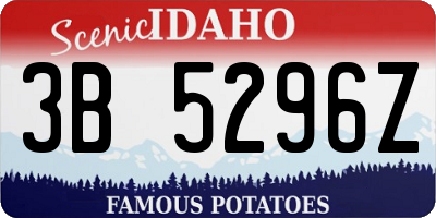 ID license plate 3B5296Z
