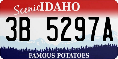 ID license plate 3B5297A