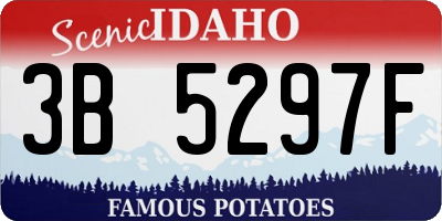 ID license plate 3B5297F