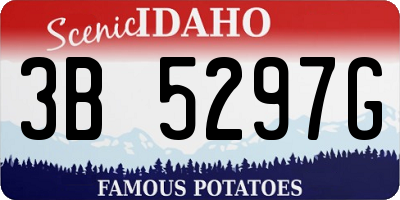 ID license plate 3B5297G