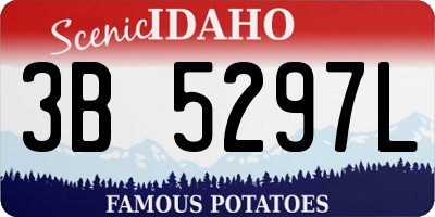 ID license plate 3B5297L