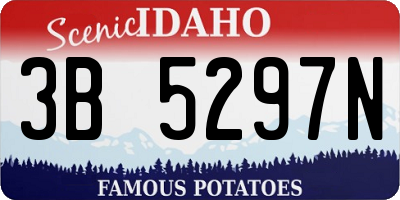 ID license plate 3B5297N