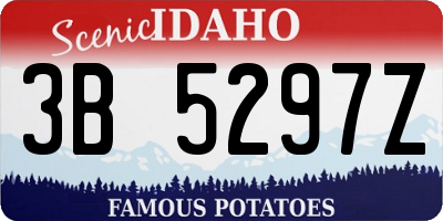 ID license plate 3B5297Z