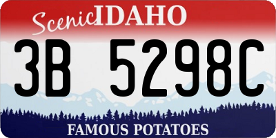 ID license plate 3B5298C