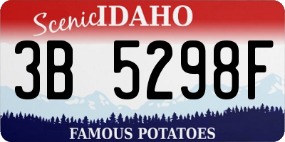 ID license plate 3B5298F