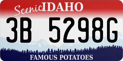 ID license plate 3B5298G