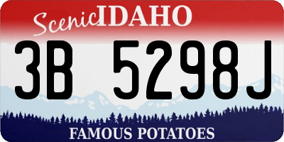 ID license plate 3B5298J
