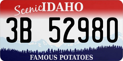 ID license plate 3B5298O