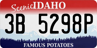 ID license plate 3B5298P