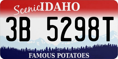 ID license plate 3B5298T