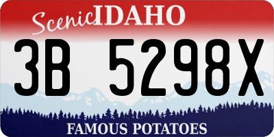 ID license plate 3B5298X