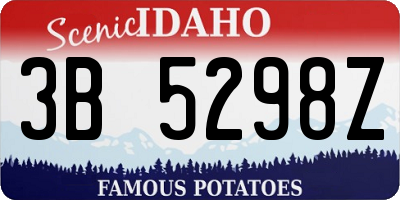 ID license plate 3B5298Z