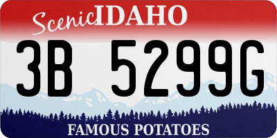 ID license plate 3B5299G