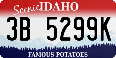 ID license plate 3B5299K
