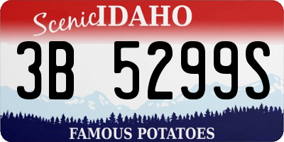 ID license plate 3B5299S
