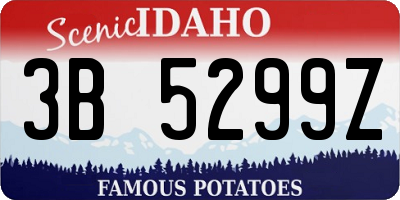 ID license plate 3B5299Z