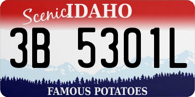 ID license plate 3B5301L
