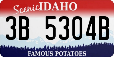 ID license plate 3B5304B