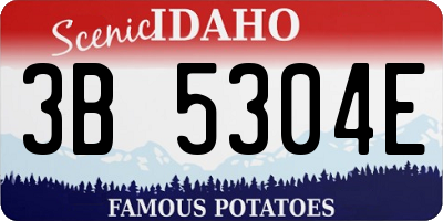 ID license plate 3B5304E