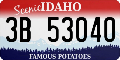 ID license plate 3B5304O