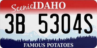 ID license plate 3B5304S