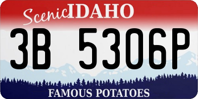 ID license plate 3B5306P