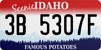 ID license plate 3B5307F