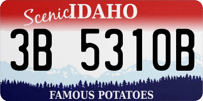 ID license plate 3B5310B