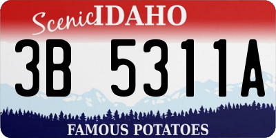 ID license plate 3B5311A