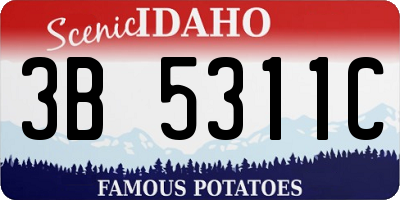 ID license plate 3B5311C