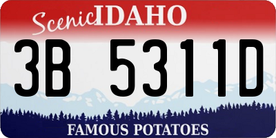 ID license plate 3B5311D