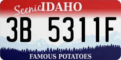 ID license plate 3B5311F