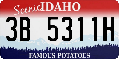 ID license plate 3B5311H