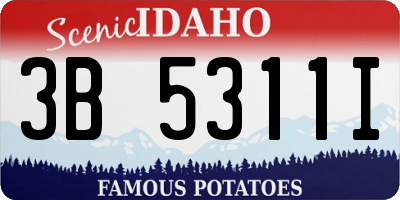 ID license plate 3B5311I