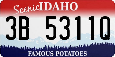 ID license plate 3B5311Q