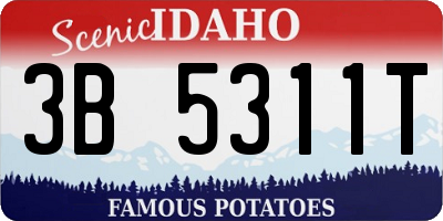ID license plate 3B5311T