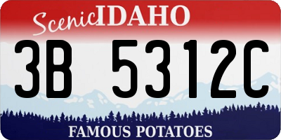 ID license plate 3B5312C