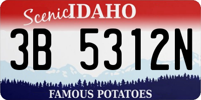 ID license plate 3B5312N