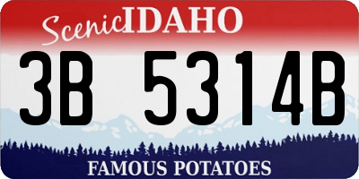 ID license plate 3B5314B