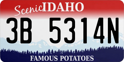 ID license plate 3B5314N