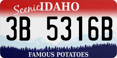 ID license plate 3B5316B