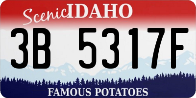 ID license plate 3B5317F