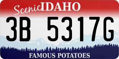 ID license plate 3B5317G