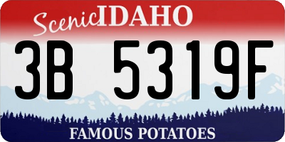 ID license plate 3B5319F
