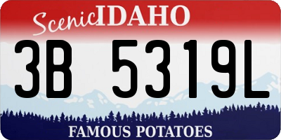 ID license plate 3B5319L