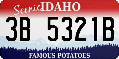 ID license plate 3B5321B